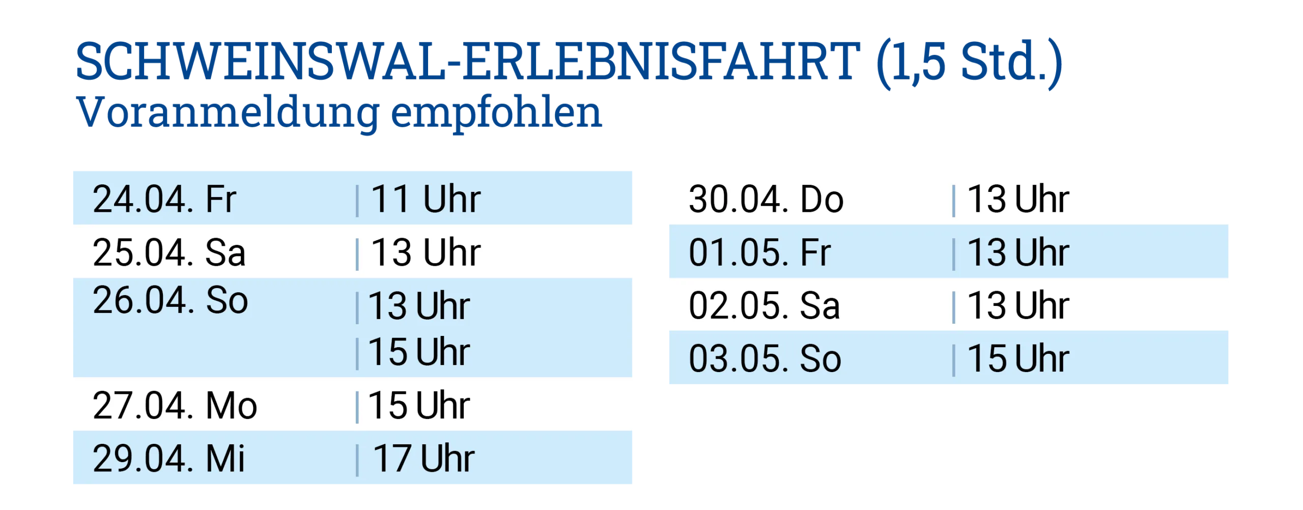 Reederei Warrings - Vollmondfahrten
