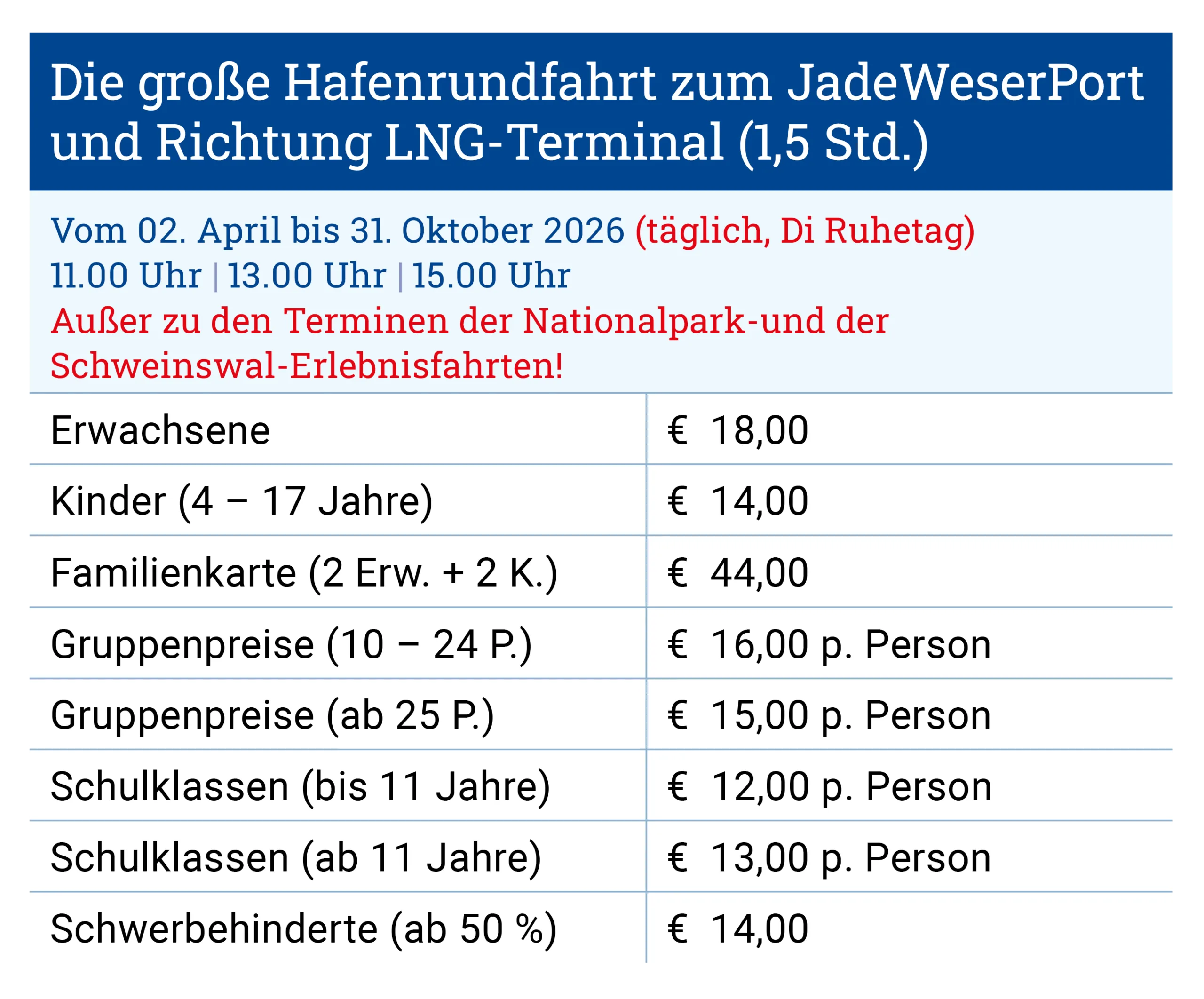 Reederei Warrings - Hafenrundfahrt